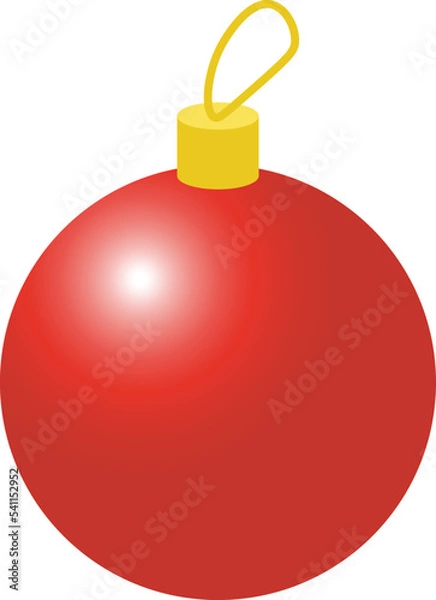 Fototapeta 赤いオーナメントボールのイラスト