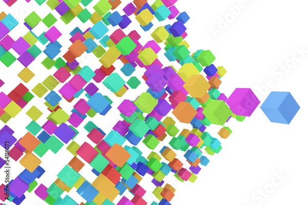 Fototapeta カラフルなブロックの背景素材