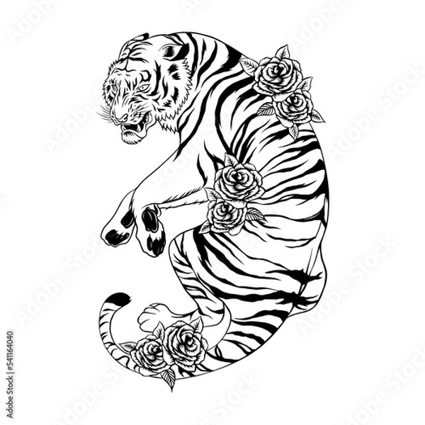 Obraz tiger tribal tattoo