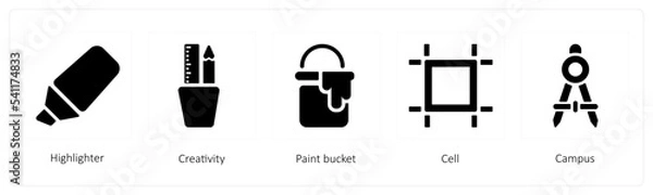 Fototapeta Highlighter, Creativity, Paint bucket