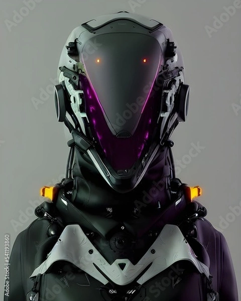 Fototapeta Alien cyborg android