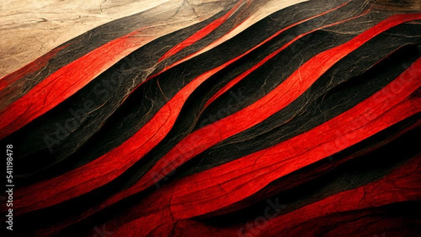 Obraz Red, Black & White, Artful abstract 3d Background 