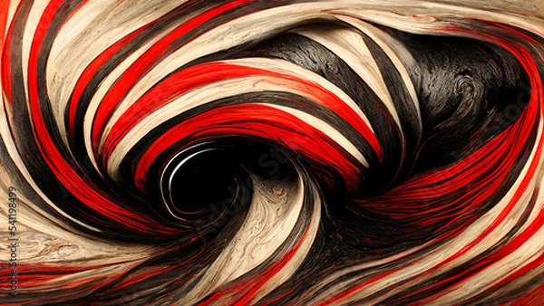 Obraz Red, Black & White, Artful abstract 3d Background 