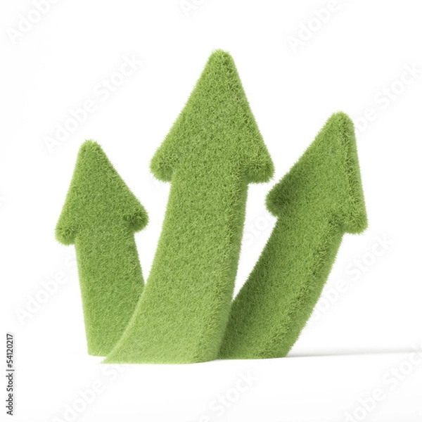 Obraz Three green grass arrows