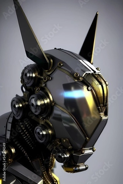 Fototapeta Alien Robot Android 3d illustration character no background