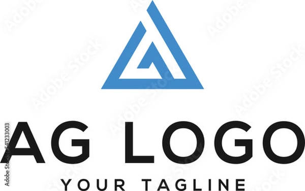 Fototapeta AG A G Letter Logo Design vector