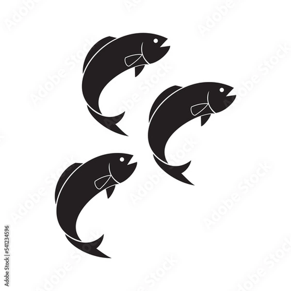 Obraz fish icon vector illustration symbol
