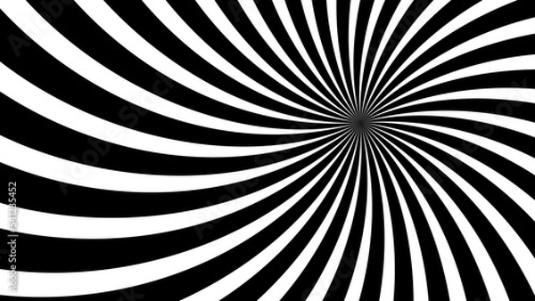 Obraz Radial sun ray. Black and white vector background.