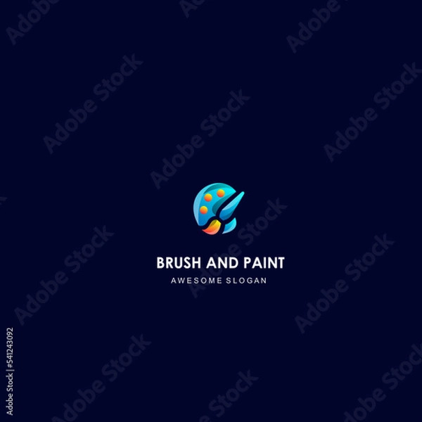 Obraz brush logo colorful gradient design