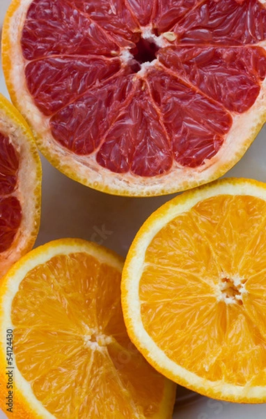 Fototapeta grapefruit and orange