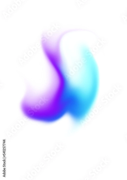 Fototapeta Abstract gradient fluid shape. Mental health element on transparent background. Vaporwave modern aesthetic PNG element on transparent background.