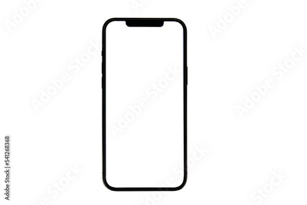 Fototapeta Smartphone blank screen isolate on white background.