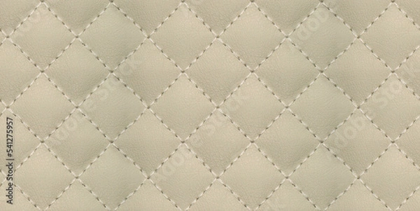 Obraz beige leather quilting seamless pattern