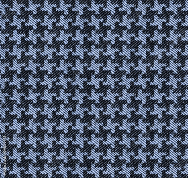 Obraz blue tooth seamless checkered pattern    