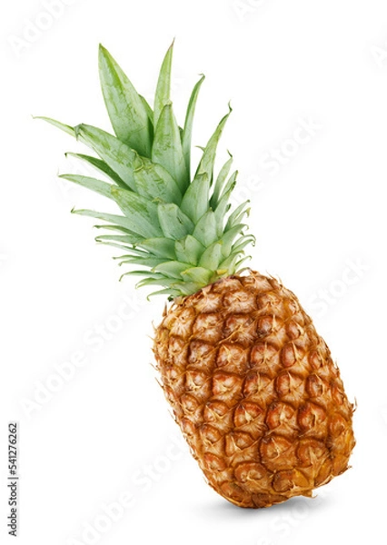 Obraz Fresh slice pineapple on white background
