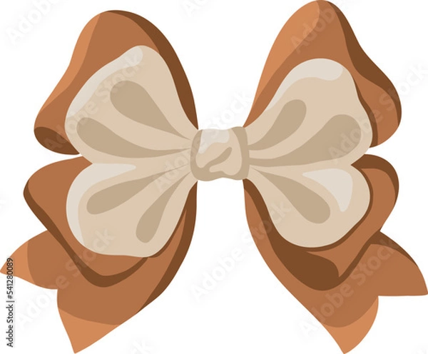 Obraz Vector beige and brown bow for the holiday