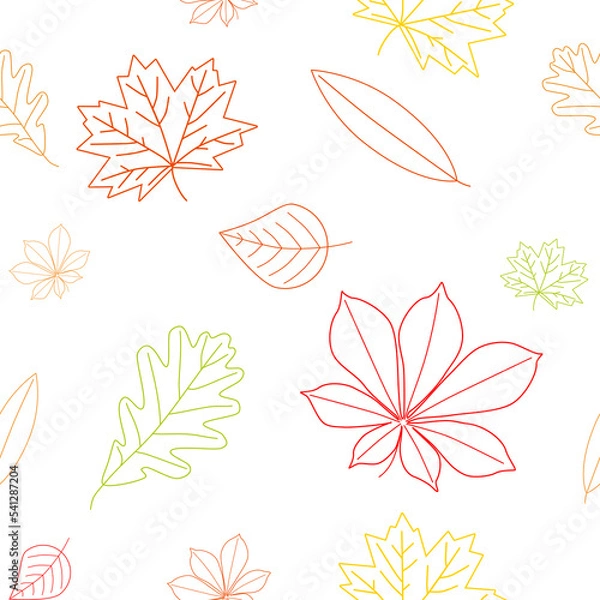 Fototapeta Autumn lives, color pattern, background.