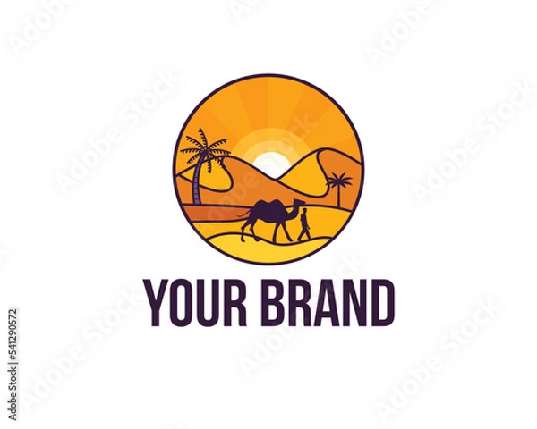Obraz Gradient desert vector logo design