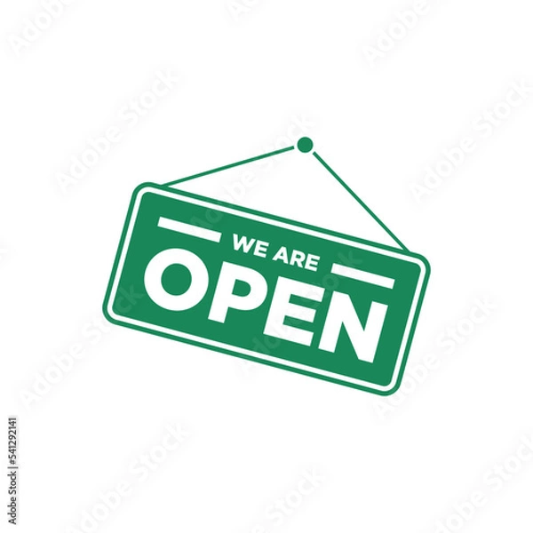 Fototapeta Open Sign for Store Icon Template