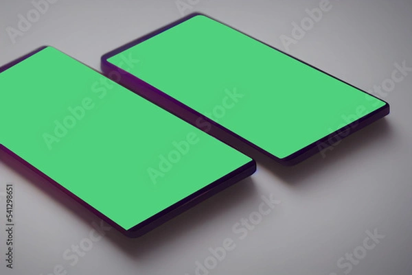 Fototapeta Layout for your smartphone easy screen replacement. Phone layout business presentation. Blank device