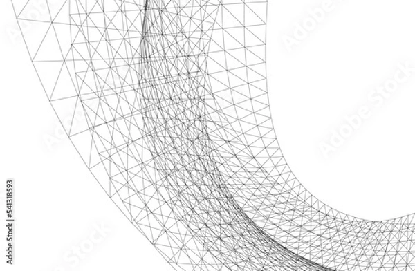 Fototapeta abstract geometric background 3d illustration