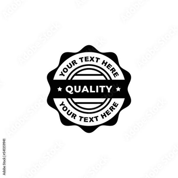Fototapeta Quality stamp seal icon vector illustration