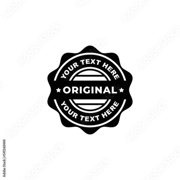 Fototapeta Original stamp seal icon vector illustration