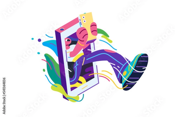 Obraz Interesting Online World Connection Vector illustration