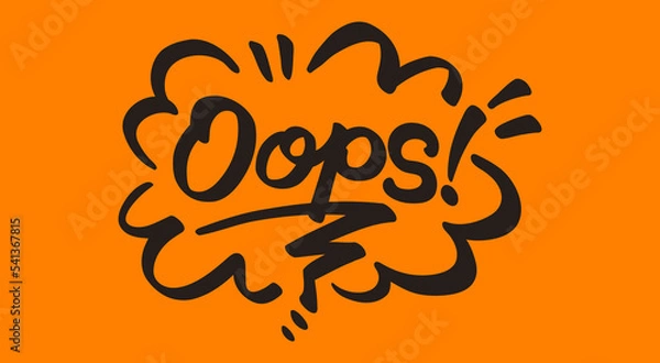 Obraz Oops!のストリートアート風ロゴデザイン