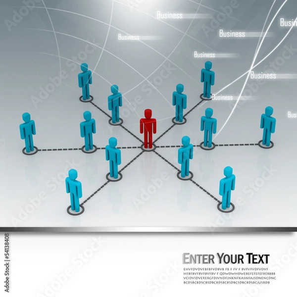 Fototapeta Business network
