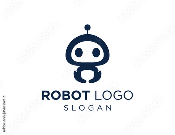 Fototapeta Logo about Robot on a white background. created using the CorelDraw application.