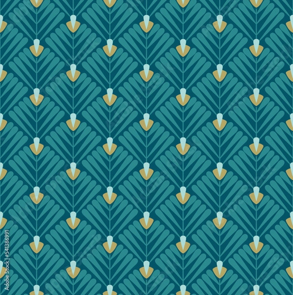 Fototapeta Art deco geometric pattern background Free Vector