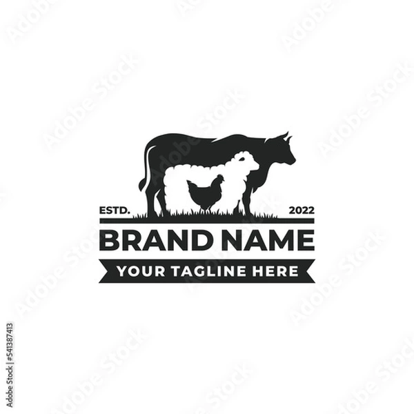 Obraz Farm animal logo design vector
