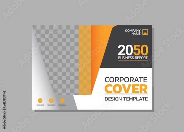 Fototapeta Modern business annual report horizontal