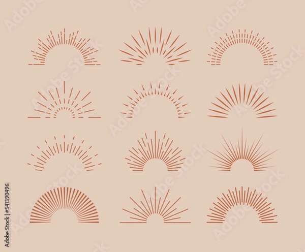 Fototapeta Sunburst collection element Free Vector