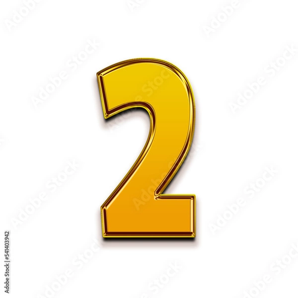 Fototapeta Number 2 3d Gold One