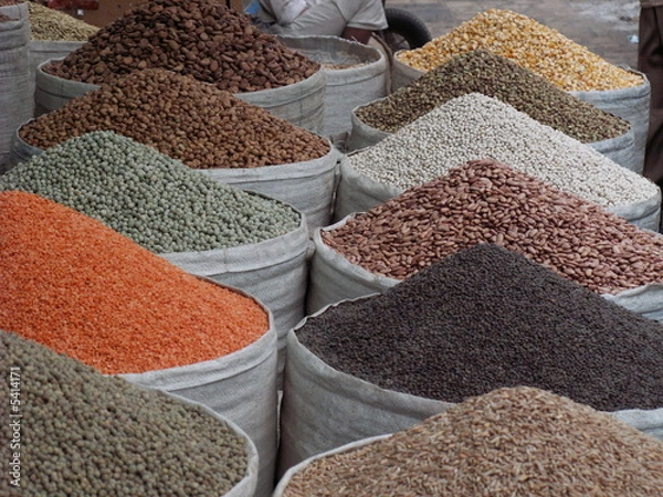 Obraz Marché aux épices et fruits secs