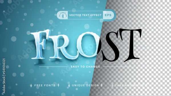 Obraz Frost - Editable Text Effect, Font Style