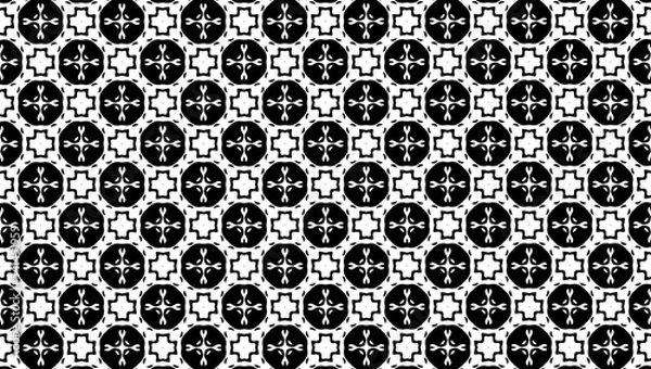 Fototapeta Ornament with elements of black and white colors.