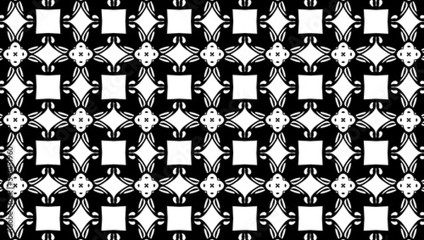 Fototapeta Ornament with elements of black and white colors.
