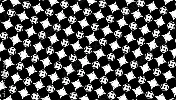 Fototapeta Ornament with elements of black and white colors.