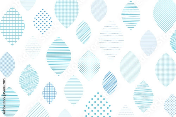 Obraz 青い北欧風なイラスト背景