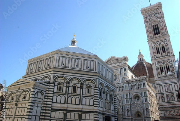 Obraz Florence, Italy: a view of Saint John Baptistery and the Duomo 