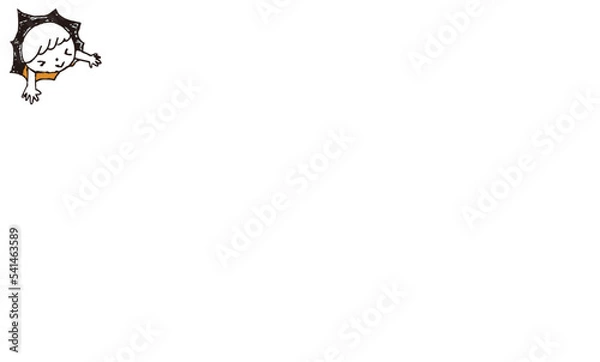 Obraz 突き破る子供