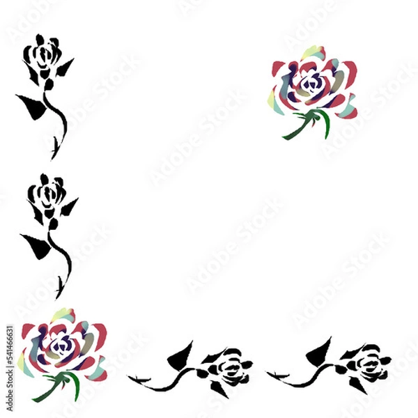 Obraz バラ　フレーム