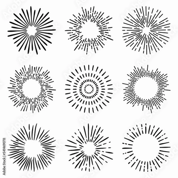 Obraz Sunburst Vector Collection