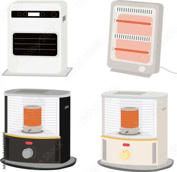 Fototapeta 石油ストーブ　電気ストーブセット