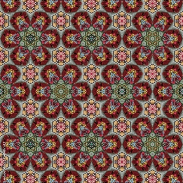Fototapeta Abstract art for fashionable nail print making. Sticker to press on finger and toe nails. Artistic paint to put as tattoo on visible body parts. Surface pattern for various type of modern outfits