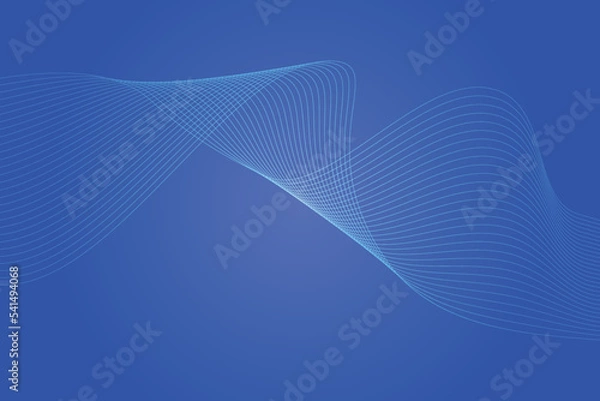 Fototapeta Abstract line wave blue gradient background. Modern colorful wavy line abstract background
