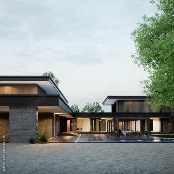 Obraz 3D Modern House Design